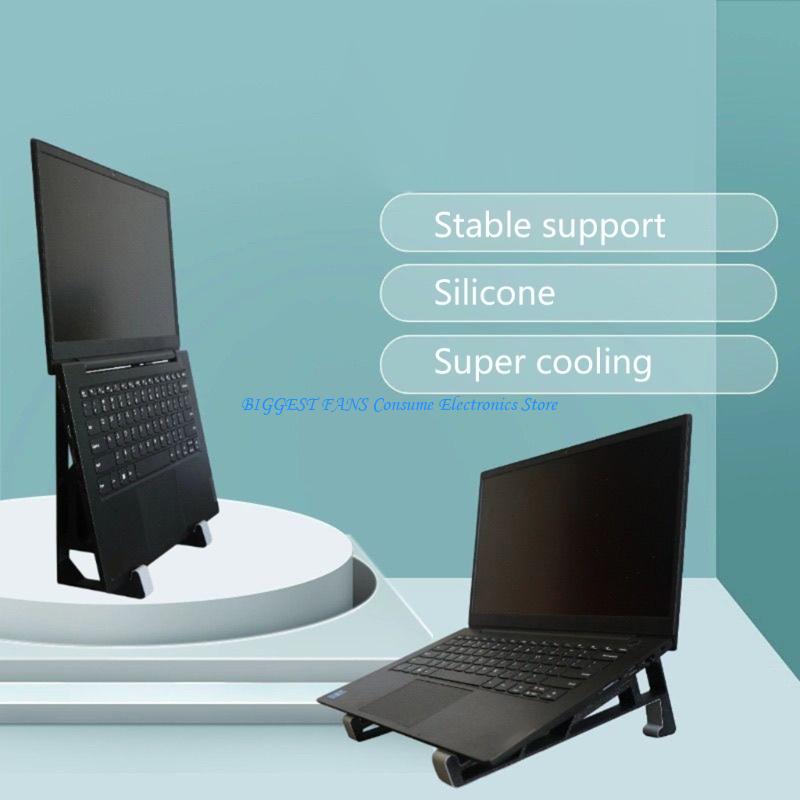 Laptop Stand Bamboo - Perakitan Mudah Dudukan Komputer untuk Pengaturan