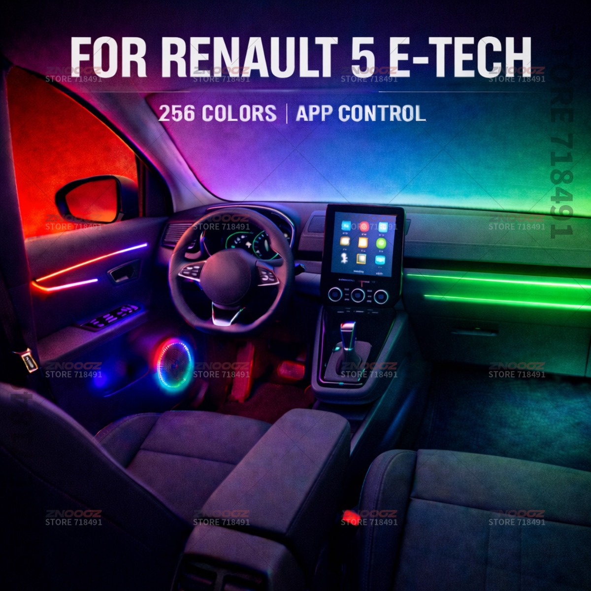 Tech Lighting Accessories - Lampu Interior Mobil RGB 22in1 Akrilik,