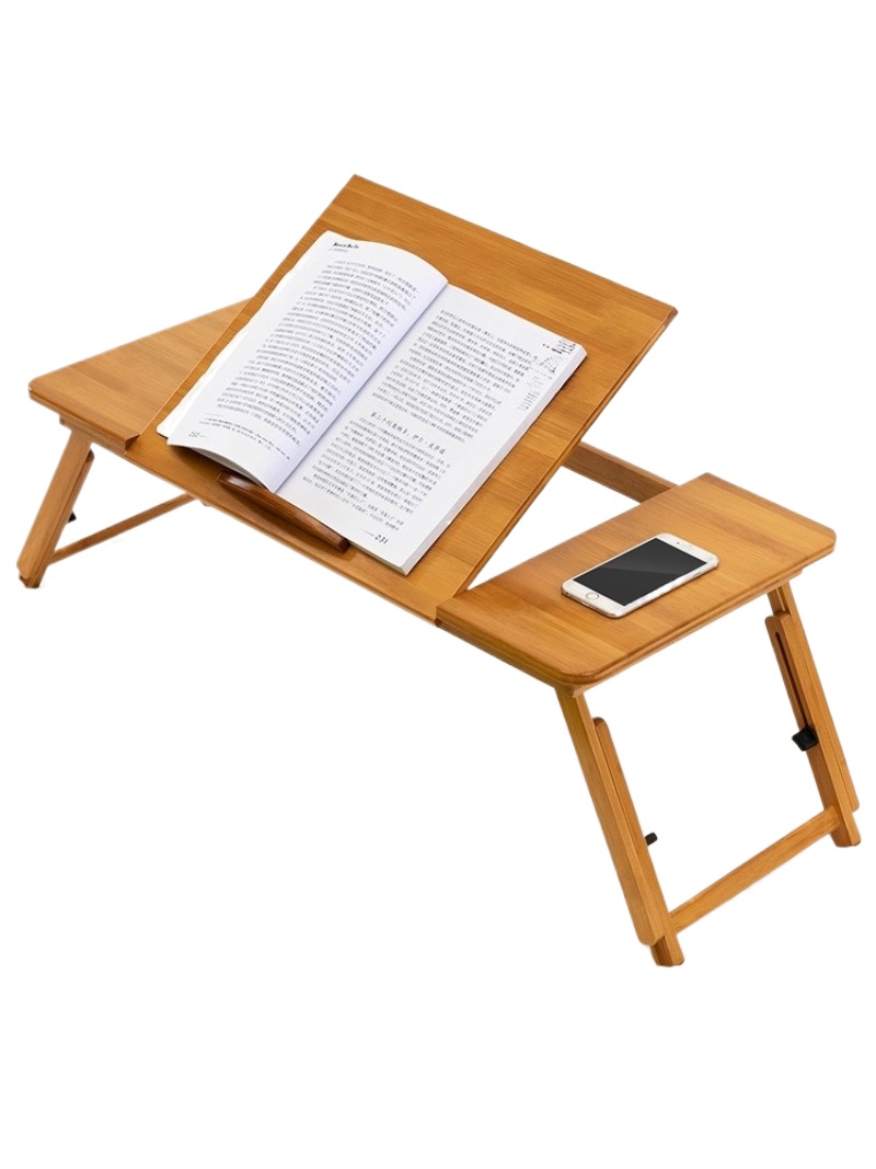 Laptop Stand Bamboo - Dudukan Laptop Bambu yang Dapat Disesuaikan,
