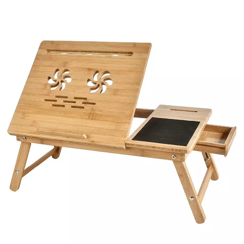 Laptop Stand Bamboo - Supplier Meja Laptop Lipat dari Bambu