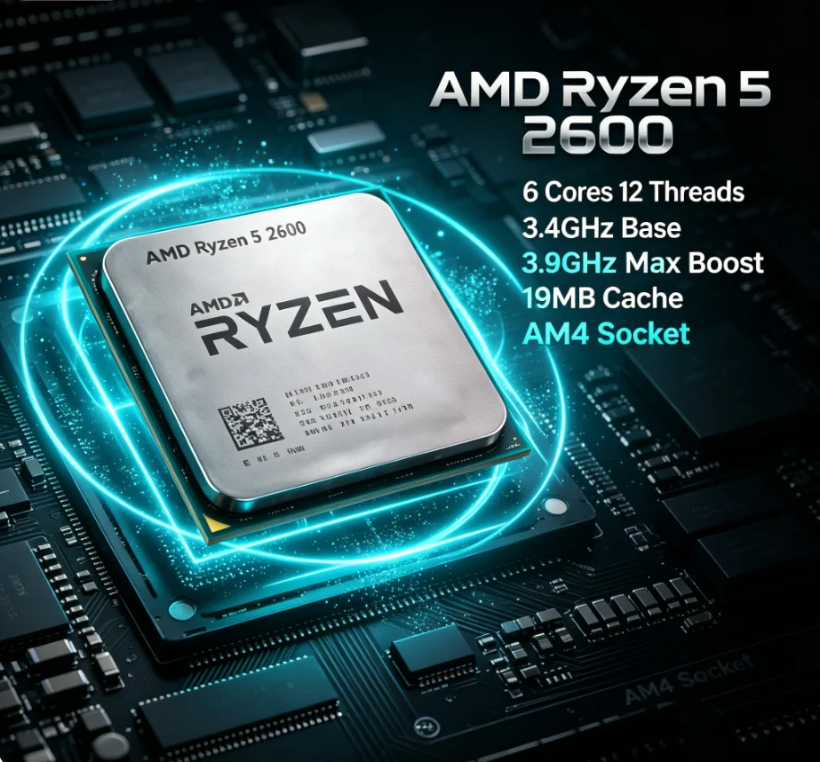 Amd Cpu Ryzen 5 - AMD Ryzen5 2600 R5 2600 CPU