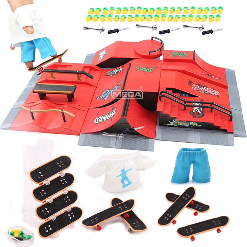 Tech Deck Accessories - Mainan kit papan luncur 10-in-1, mainan