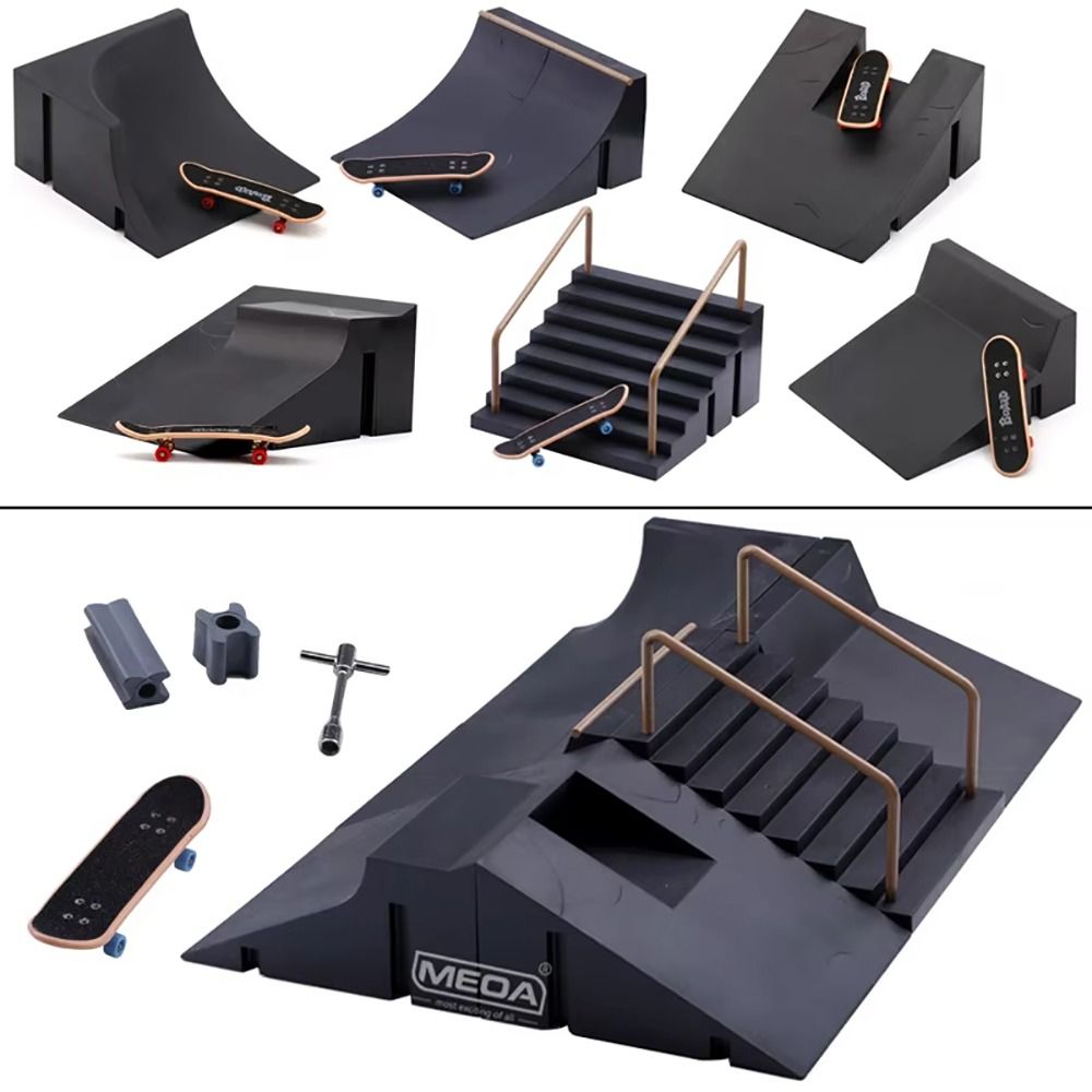 Tech Deck Accessories - 1Set Set Ramp Skate Park Latihan