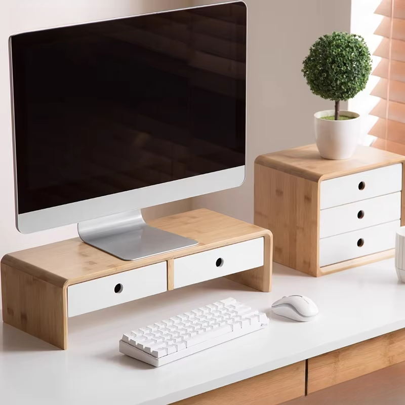 Laptop Stand Bamboo - Penyangga Monitor Laptop Bambu Ramah Lingkungan