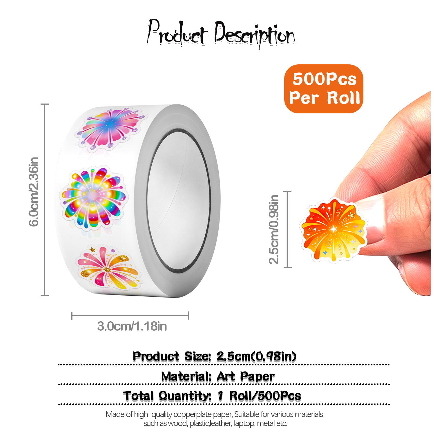 500 Buah Gulungan Stiker Kemba - Tech Accessories To Gift ulasan dan harga