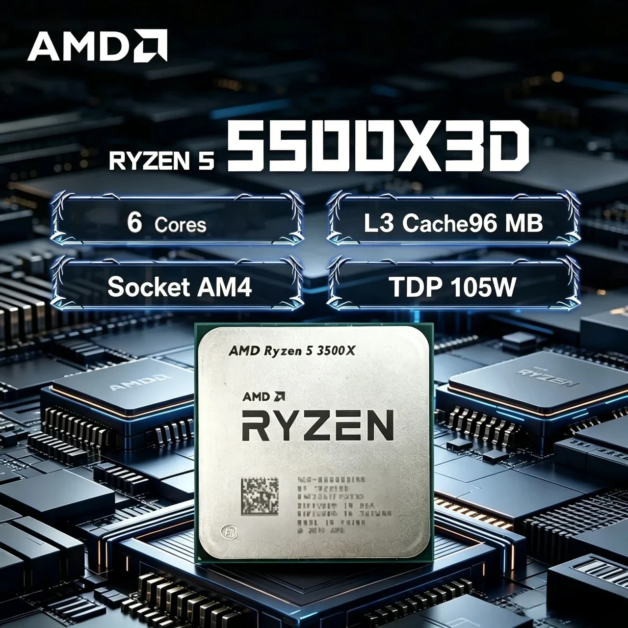 AMD Ryzen 5 5500X3D R5 5500X3D - Amd Cpu Ryzen 5 ulasan dan harga