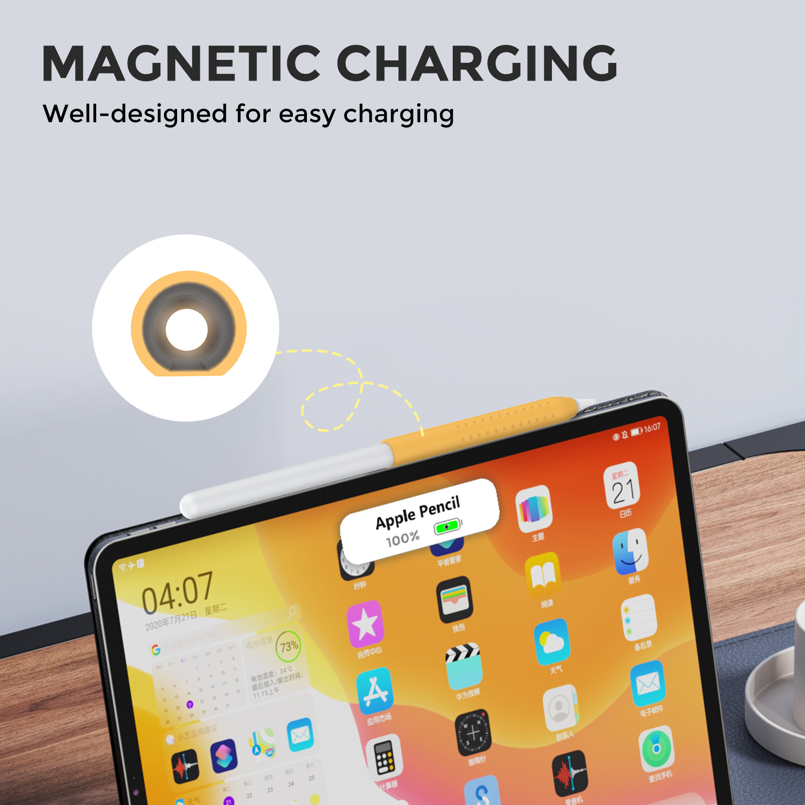 1 buah penutup Stylus untuk Ap - Pen Holder Magnetic ulasan dan harga