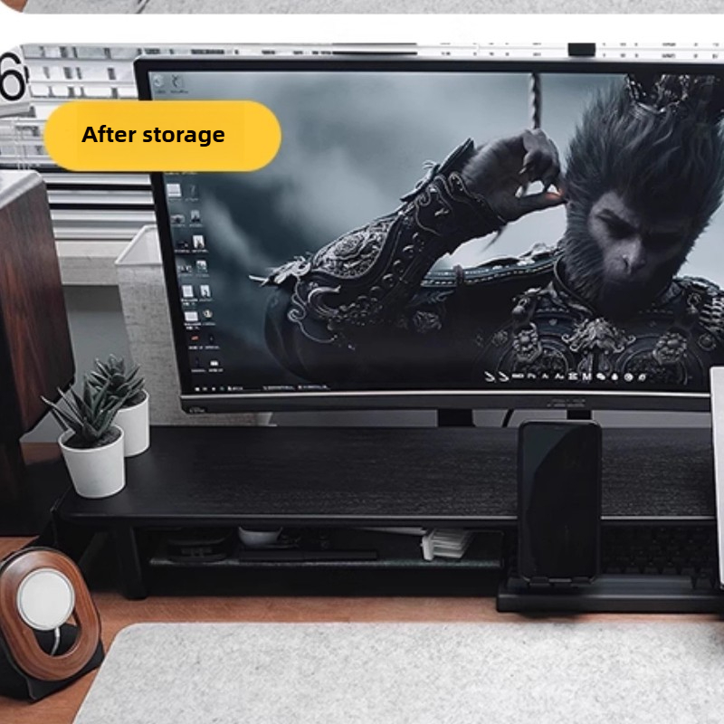 Penyangga Monitor Aluminium Er - Laptop Stand Bamboo ulasan dan harga