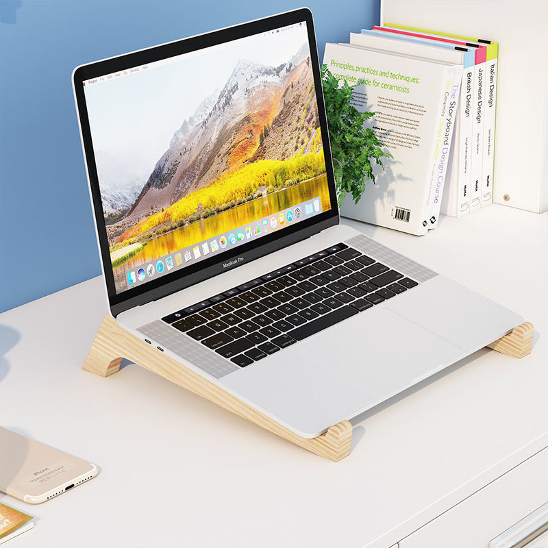 Laptop Berdiri untuk MacBook P - Laptop Stand Bamboo ulasan dan harga