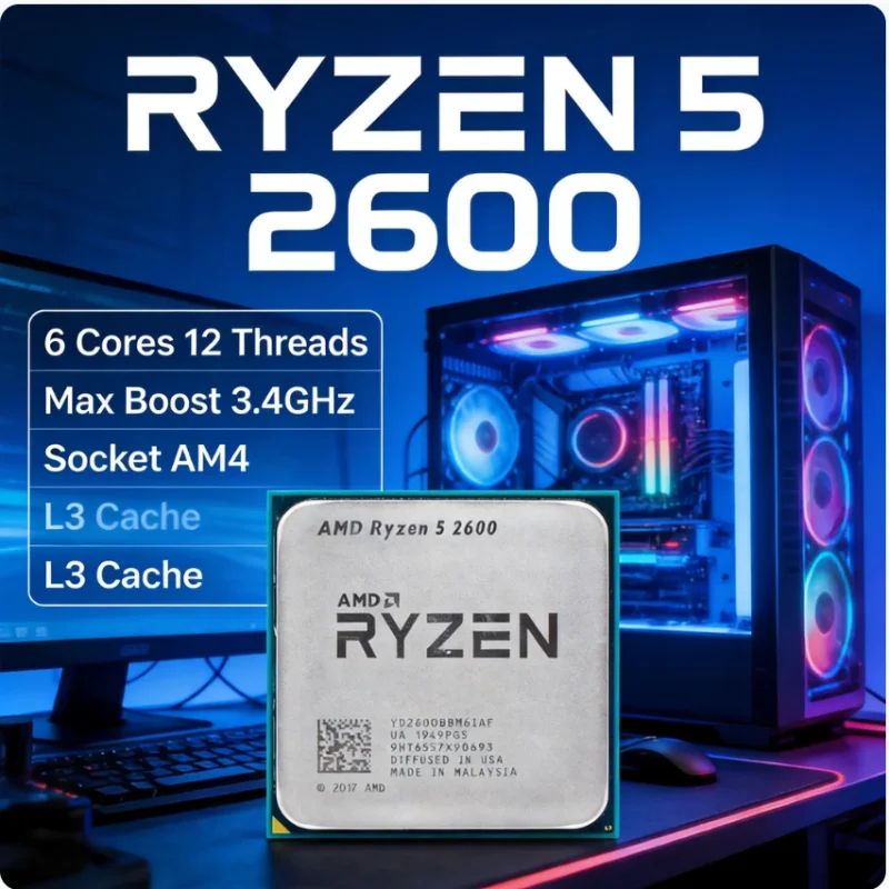AMD Ryzen5 2600 R5 2600 CPU Ga - Amd Cpu Ryzen 5 ulasan dan harga