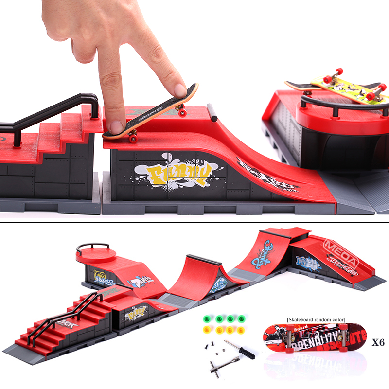 6 In 1 Jari Skateboard DIY Ska - Tech Deck Accessories ulasan dan harga