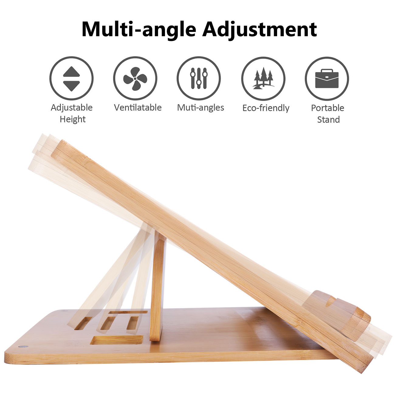 Dudukan Laptop Notebook Bambu  - Laptop Stand Bamboo ulasan dan harga